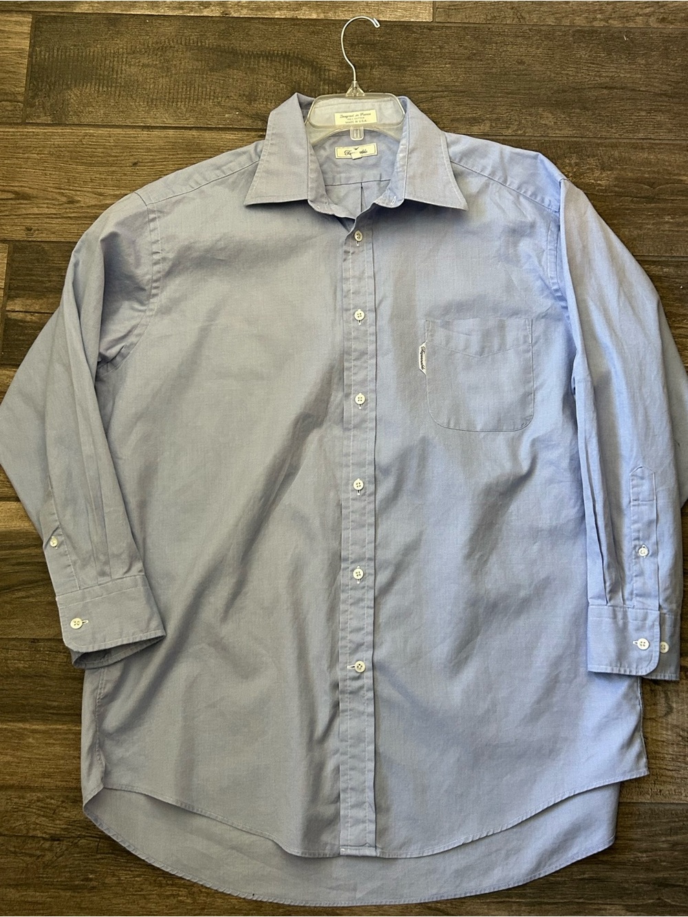 Faconnable Men's Light Blue Button-Up Dress Shirt 100% cotton 7/ 17 1/2R